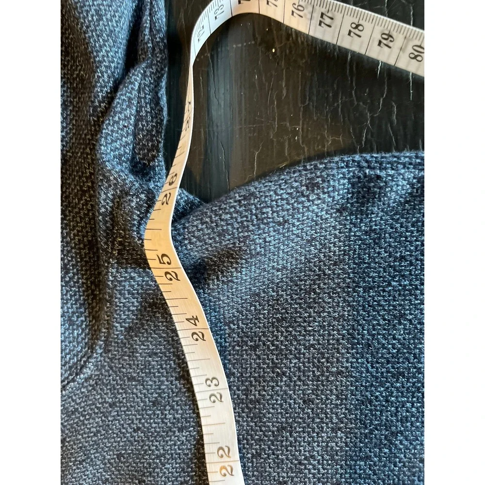 Mens Gray Quarter Zip‎ Pullover Sweater with Elbow Patches
